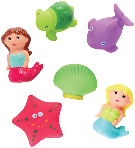 Mermaid Rubber Bath Toys - Mud Pie Bath Toys (600x600)