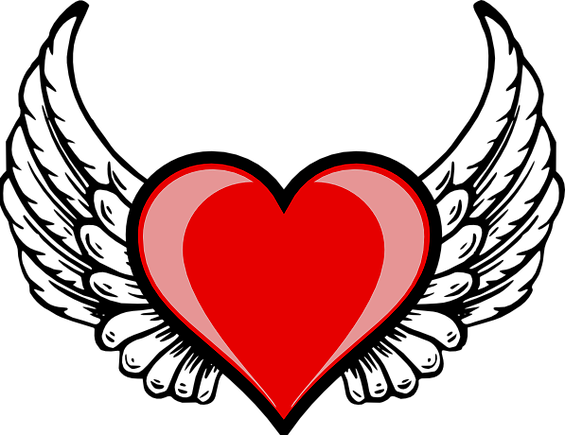 Children's Ministry For Ages Newborn Through 5th Grade - Love Heart With Wings (624x480)