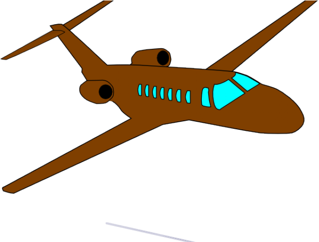 Plane Clipart Brown - Clip Art (640x480)