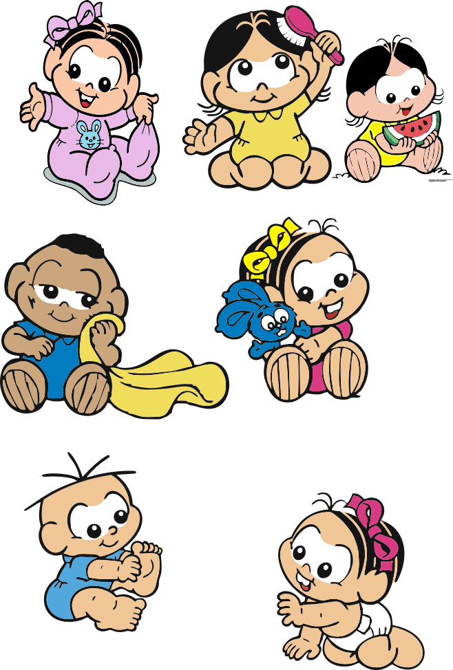 Turma Da Monica Baby - Adesivos Turma Da Monica Baby (658x974)