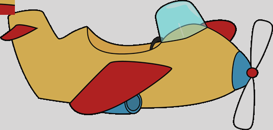 Airplane Clip Art Air Plane Clipart Cute - Transparent Background Aeroplane Clip Art (550x263)