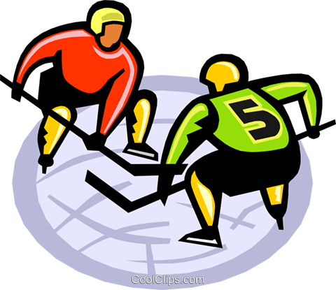 Hockey Clipart Cool Hockey - Face Off Hockey Clipart (480x415)