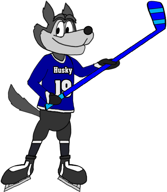 Bucky Husky With A Hockey Stick By Twoodland1994 - Bucky Husky With A Hockey Stick By Twoodland1994 (578x663)