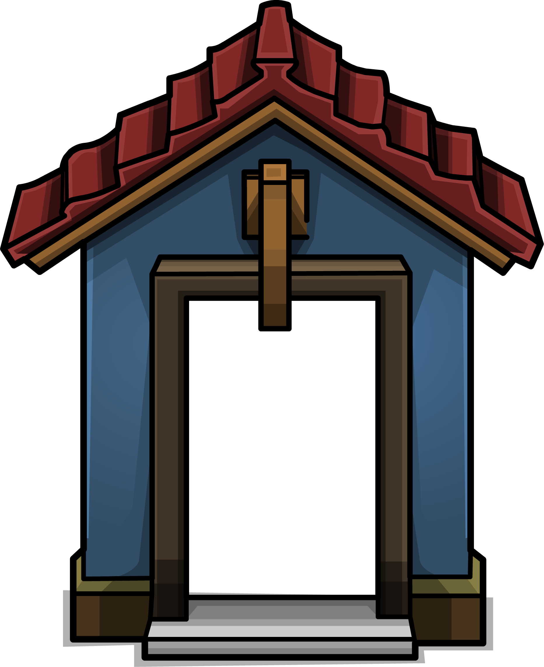Cozy Blue Door Sprite 004 - Door Sprite Png (1865x2283)