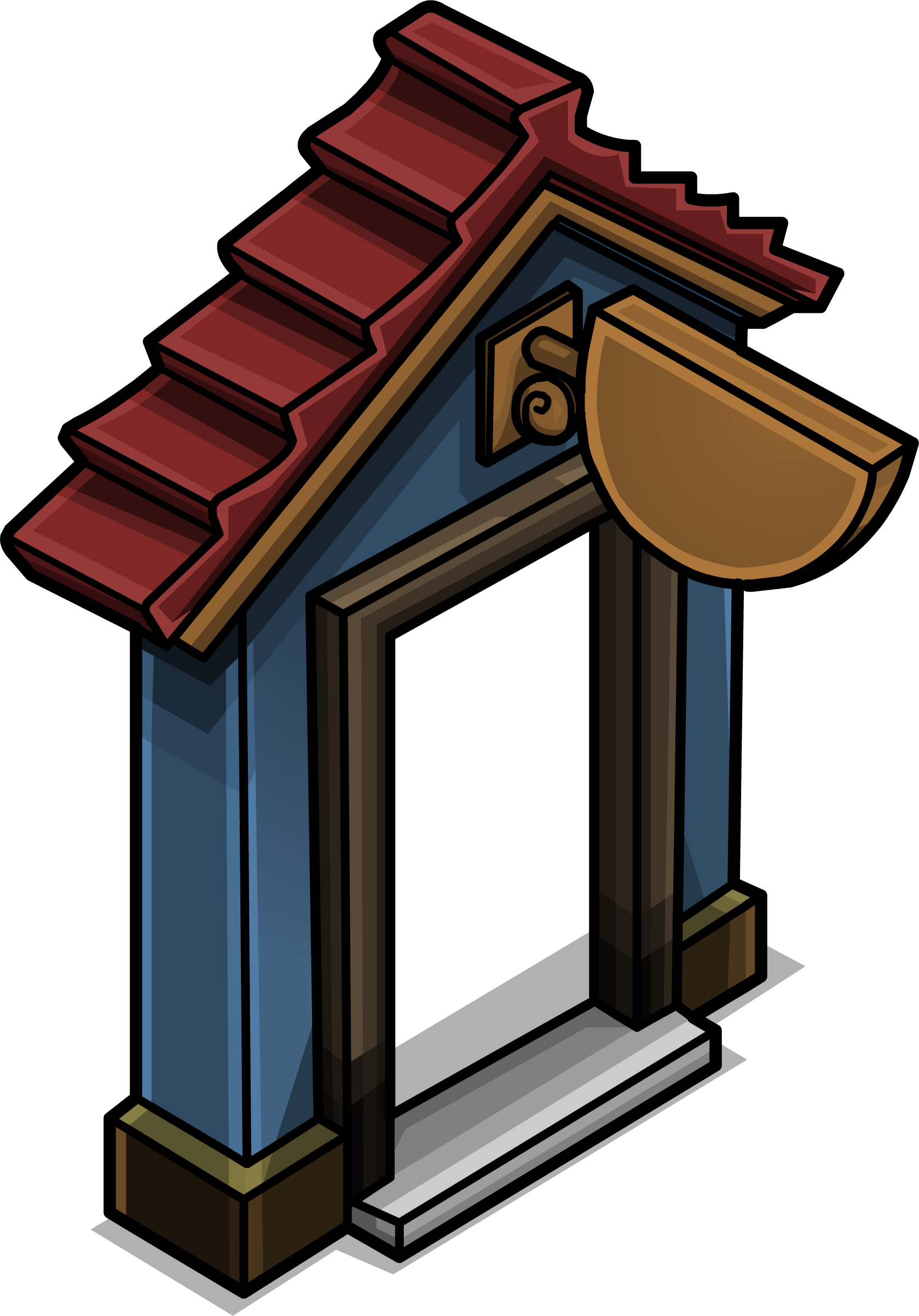Cozy Blue Door Sprite 006 - House (1679x2402)