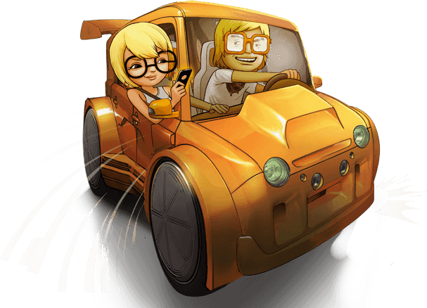 See Gigi Right On Time - Cartoon (607x438)