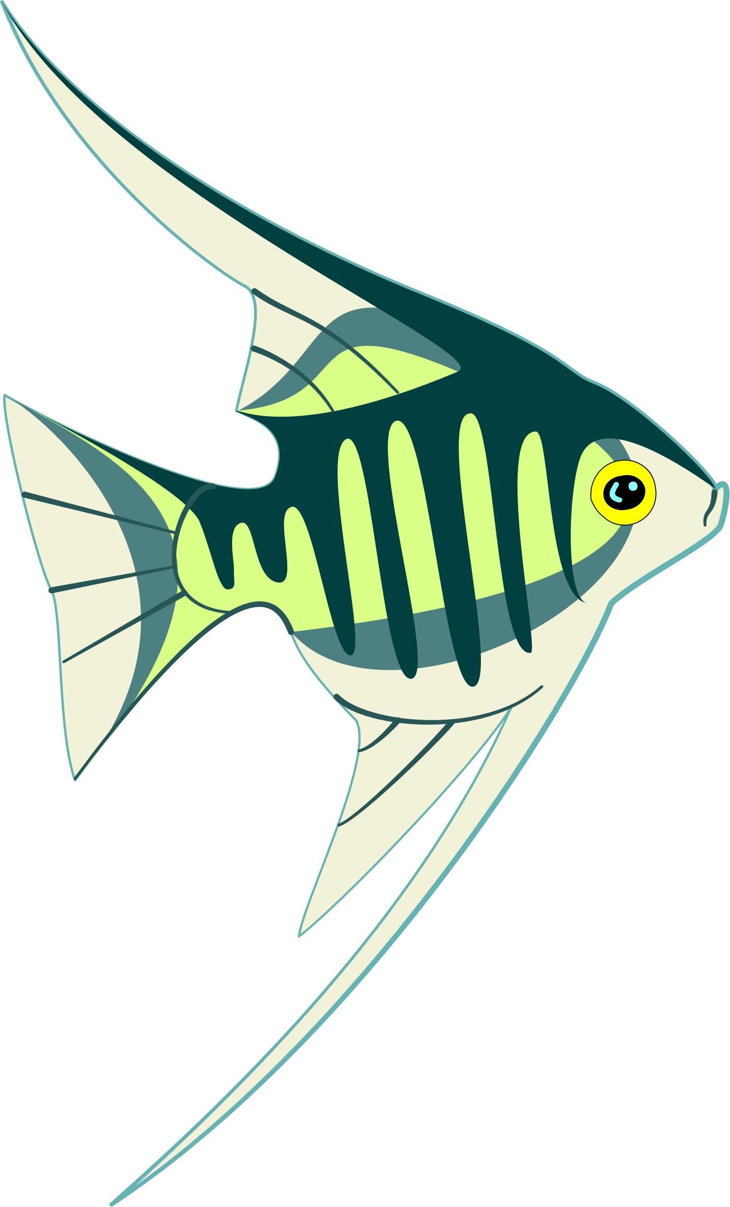 Cartoon Tropical Fish Clip Art - Tropical Fish (1433x2370)