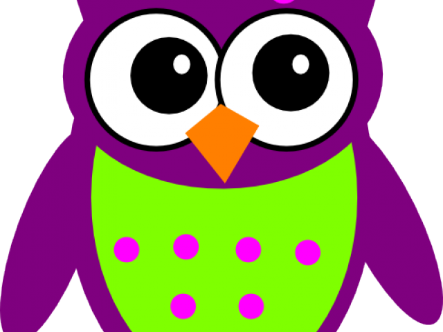 Owl Clipart Purple - Black And White Owl Clipart (640x480)
