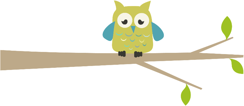 Green Owl - Cute Letter Writing Paper (800x347)