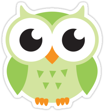 Green Owls Clipart - Buho Animado (375x360)