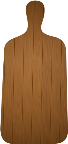 Wooden Cutting Boards Png Clipart - Wooden Cutting Board Clipart (251x500)