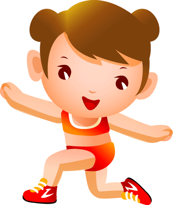 Gymnastics Cartoon Illustration - Children's Sports Png (556x658)