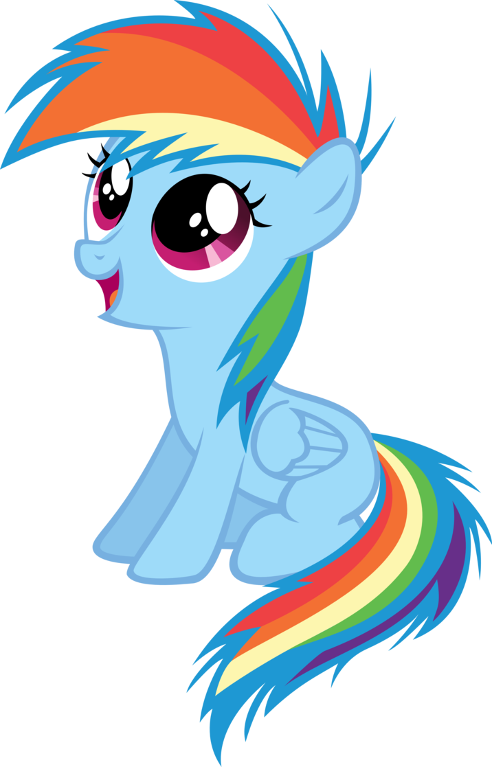 Cartoon Land - Rainbow Dash Filly (716x1117)