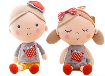 Oem Long Hair Pretty Girl Plush Rag Dolls - Doll (350x350)
