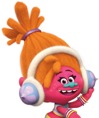 Branch And Poppy Trolls Transparent Png - Troll With Headphones Name (400x400)