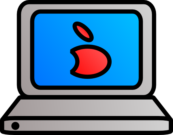 Macbook Clip Art At Clker Com Vector Clip Art Online - Orange Laptop Cartoon (600x469)