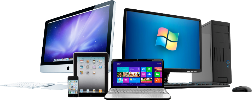 New Computers, Servers Or Laptops - Computer And Laptop Png (1024x408)