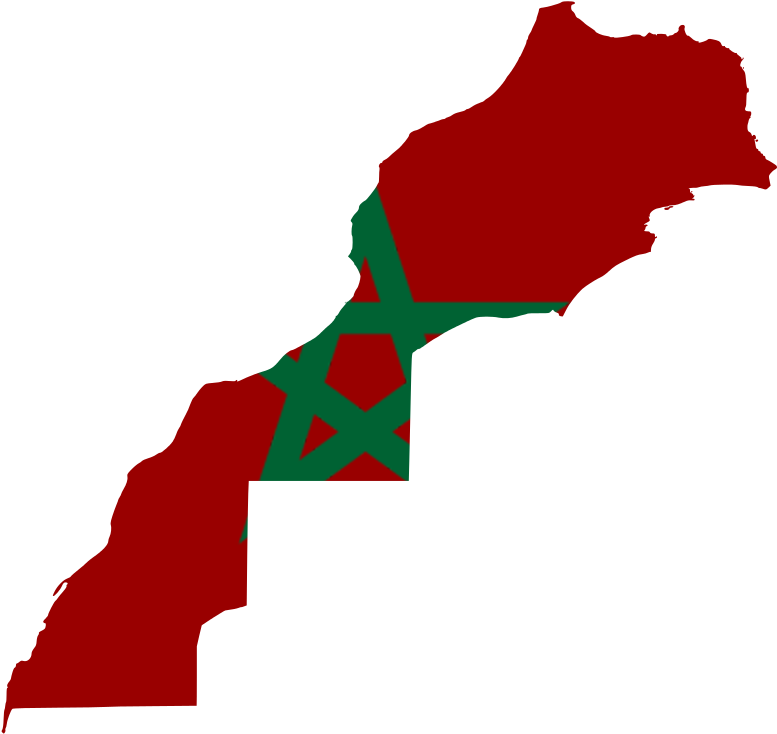 About Morocco - Morocco Flag Map (822x905)