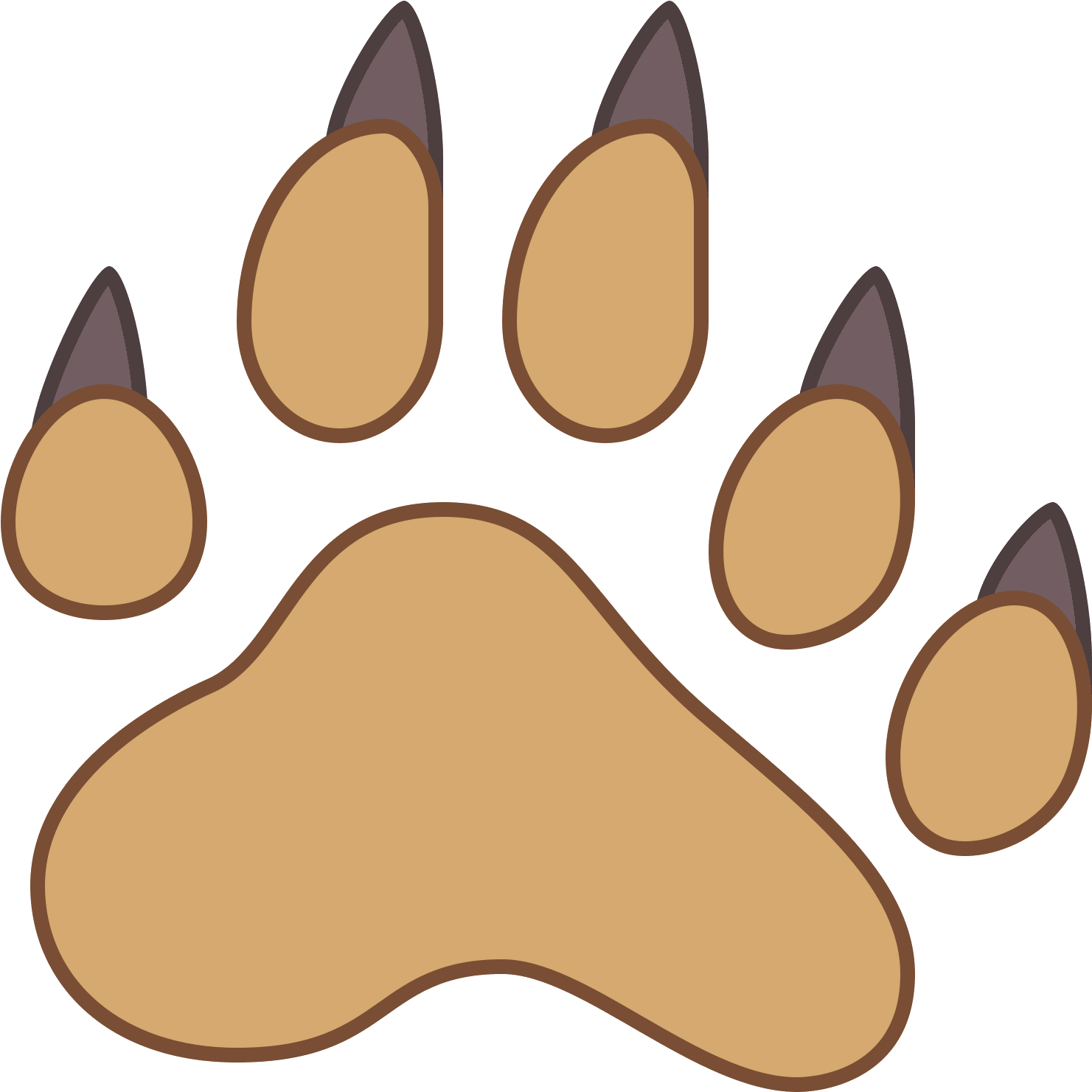 Bear Footprint Icon - Bear's Footprint (1600x1600)