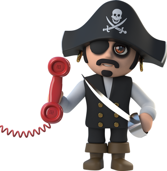3d Cute Cartoon Pirate Captain - Figurine (540x550)