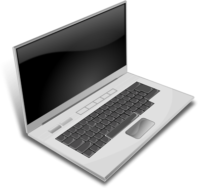 Notebook Png Image - Computer With Transparent Background (400x373)