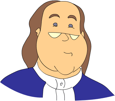 “we Do Not Stop Playing Because We Grow Old, - Ben Franklin Cartoon Face (388x339)