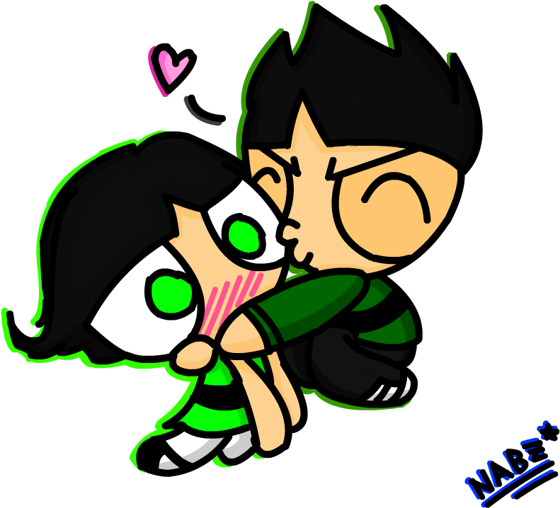 Kiss You By Nabby1999 - Rrb Butch And Buttercup Kiss (940x751)