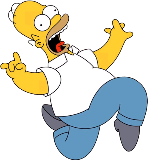 Homer Simpson Bart Simpson Maggie Simpson Clip Art - Homer Simpson Skipping (539x575)