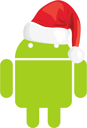 Андроит. Новогодний андроид. Android новый год. Андроид в новогодней шапке. Санта андроид