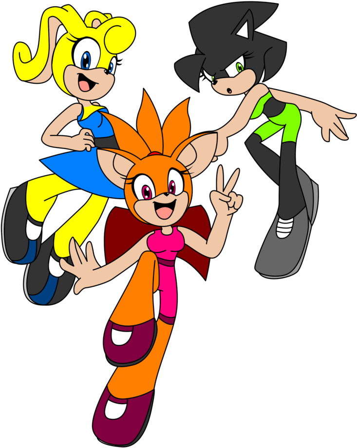 Powerpuff Girls Sonic Style By Keytee-chan - The Powerpuff Girls (1024x1024)