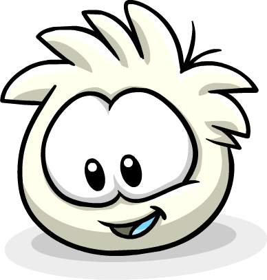 White Puffle1 White Puffle2 - Club Penguin White Puffle (388x407)