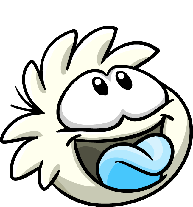White Puffletongue2 - Club Penguin Puffles White (648x696)