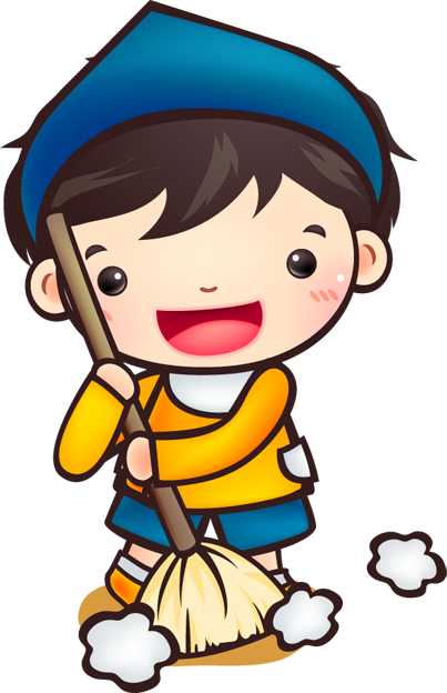 Sweeping Comics Children - Niño Barriendo Png (403x624)