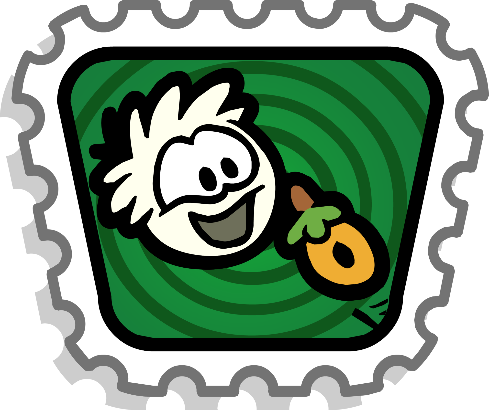White Puffle Stamp Club Penguin Wiki Fandom Powered - Club Penguin Insanity Stamp (2000x1679)