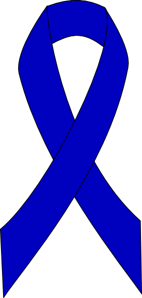 Colon Cancer Ribbon Clipart - Colon Cancer Ribbon Clipart (282x591)