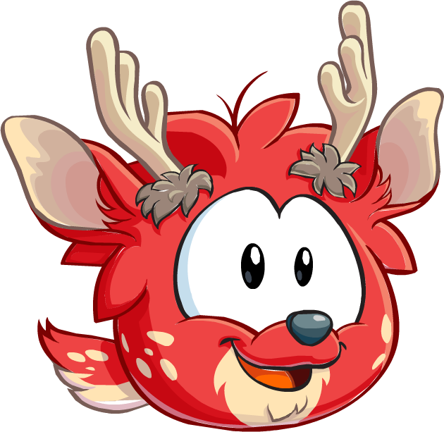Red Deer Puffle - Imagenes Club Penguin Puffles (630x613)