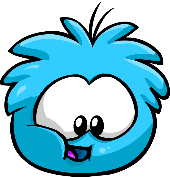 Blue Puffle - Club Penguin Medieval Party (574x599)