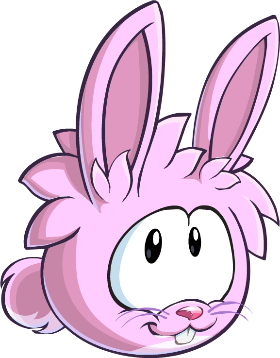 Pink Rabbit Puffle - Club Penguin Rabbit Puffle (577x737)