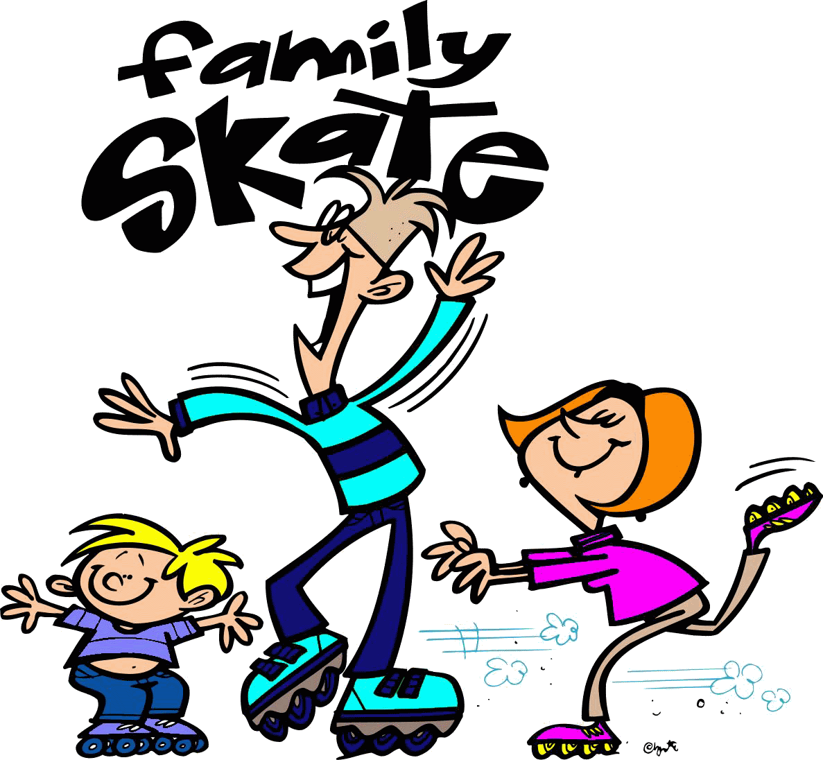 Skating Clip Art Free Clipart Images Image - Family Skate (1187x1096)