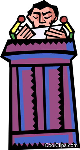 Man Delivering A Speech At A Podium Royalty Free Vector - Man Delivering A Speech At A Podium Royalty Free Vector (255x480)