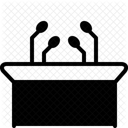 Podium Icon - Press Conference Icon (512x512)