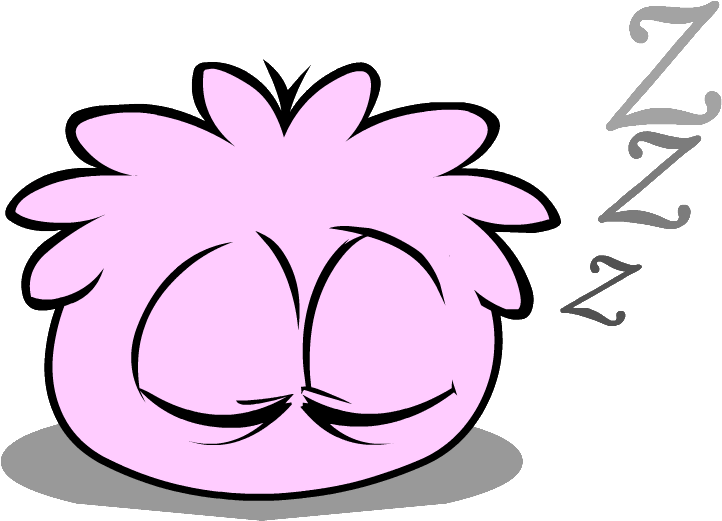 Elegant Pink Puffle Sleepingpng - Club Penguin Puffle Gif (761x532)