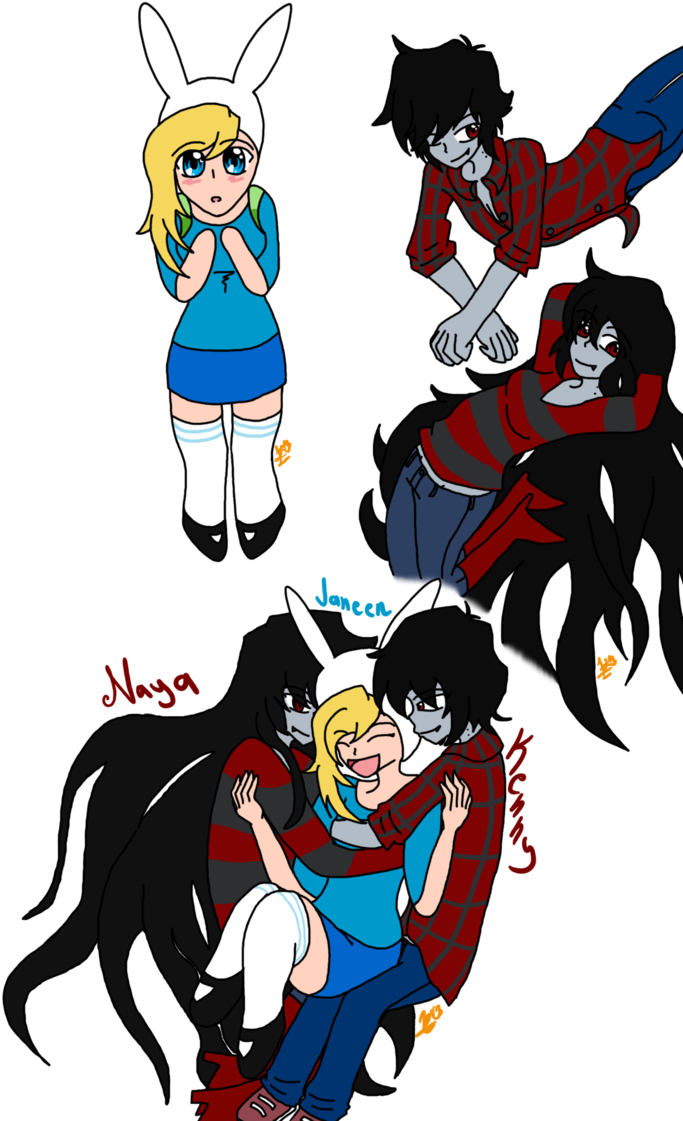 Marshall Lee And Marceline And Fionna (708x1129)