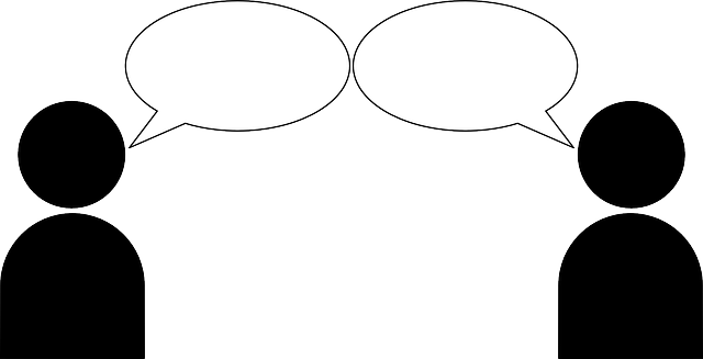 Symbol, Talk, Speak, Speech - People Talking With Bubbles (640x327)