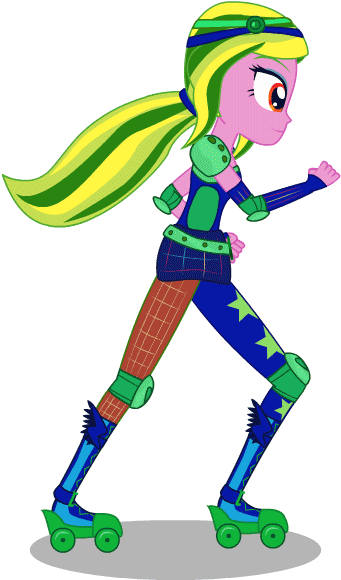 [test Animation] Lemon Twist By Amante56 - Roller Skating Gif Transparent (500x800)