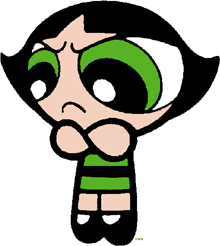 Powerpuff Girls Clipart - Buttercup Powerfuff Girls Coloring Page (454x509)