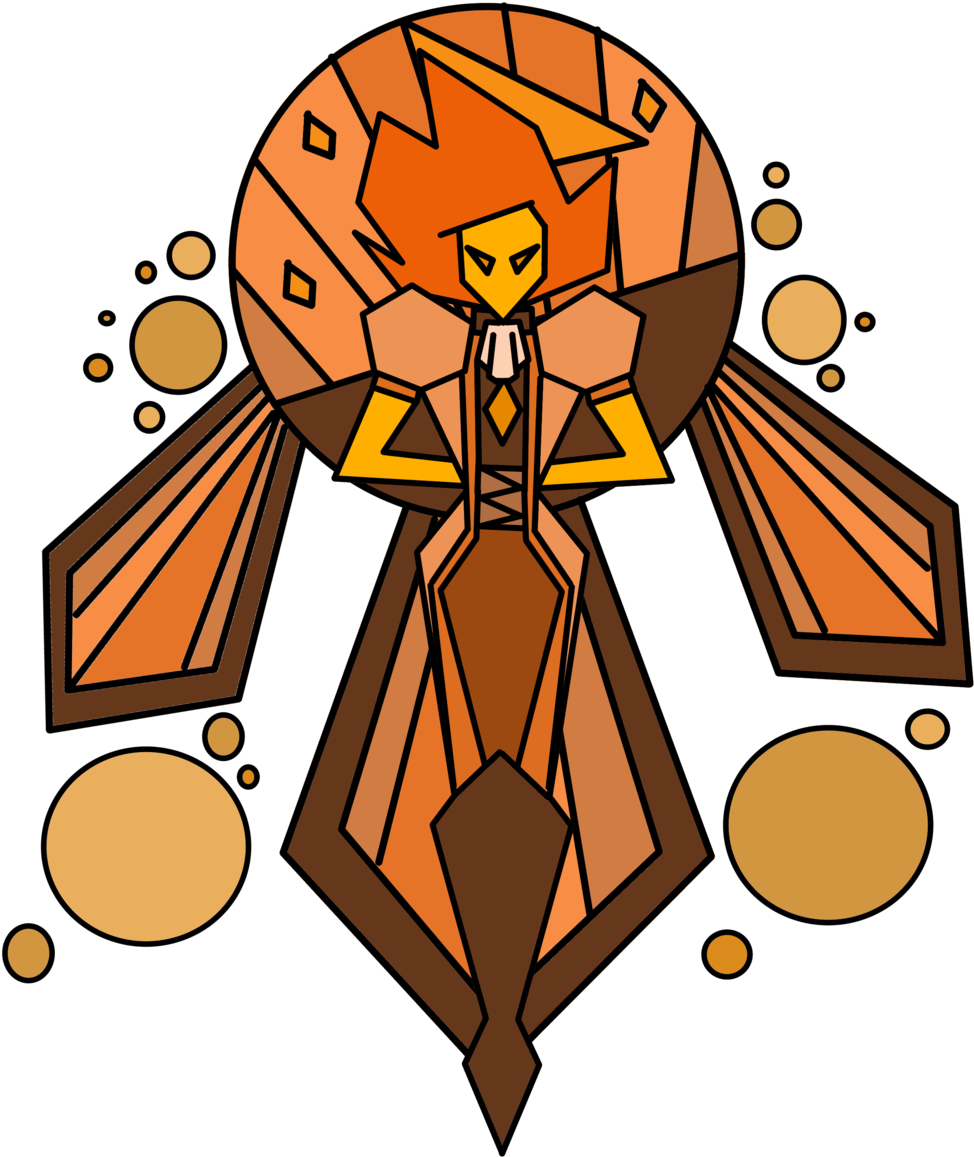 Orange Diamond Mural By Edwardheartwar Orange Diamond - Illustration (1024x1448)