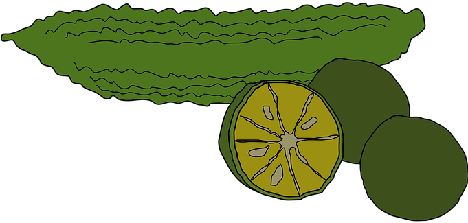 Bitter Melon Citrus Depressa Food Fruit Go - Bitter Melon Clipart Png (680x340)