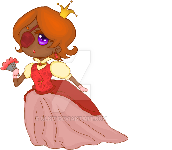 Chibi Queen Of Hearts By Olkit - Illustration (1024x1059)