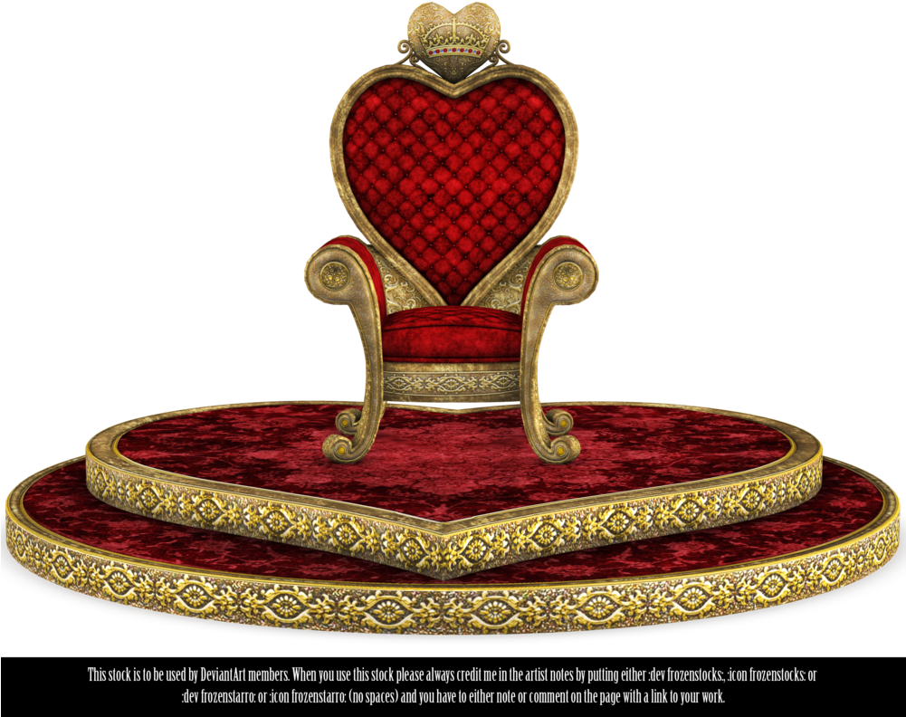 Chair Throne Queen Of Hearts Queen Regnant Furniture - Chair Png (1000x800)